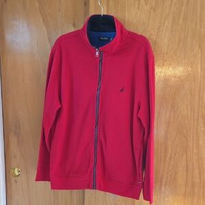 Nautica Men's Red Zip Sweater/Jacket